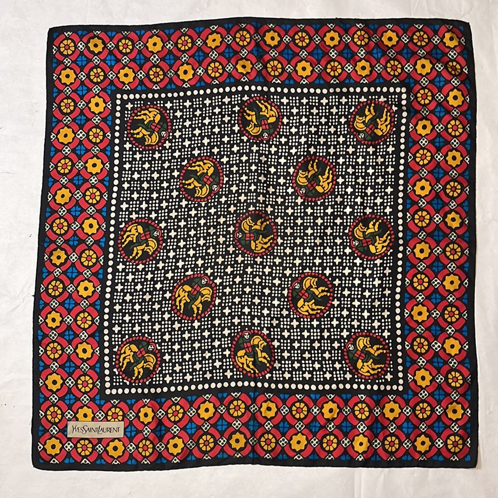 Multicolored Print Hand Rolled Scarf
